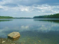 вид на Кевятозеро со стапеля